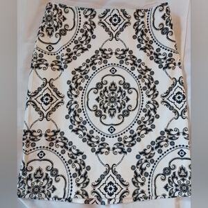 White House Black Market Floral Skirt Straight